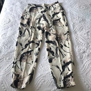 Zara floral print fancy joggers